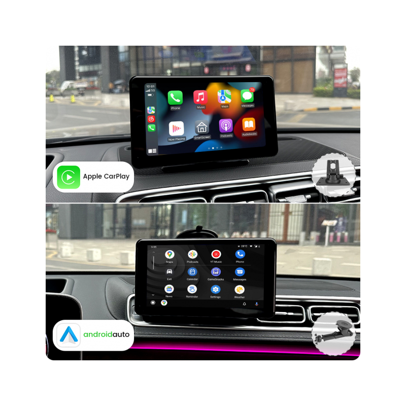 Pantalla Coche Universal Android Auto & Carplay 9 pulgadas